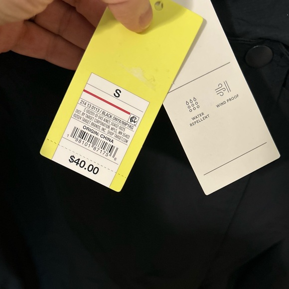 All in Motion Black Trench Coat Jacket Oversized Small Waterproof Wind Resistant - Picture 7 of 8